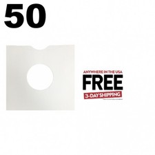 50 Paper Record Sq Corners With Hole 10" Vinyl Records Inner Sleeves  1-3 DAYS