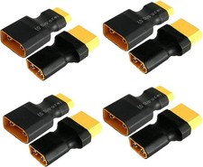 Yiqigou 4 Pairs Wireless XT90 Male Female Plug Connector to XT60 Male Female Plu