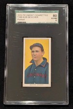 1909 T206 Bob Bescher Portrait SGC 6 EX/MT NM (80) Reds PIEDMONT 350 1910 1911
