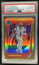 2021 Donruss Ja'Marr Chase Press Proof Premium RC Rated Rookie #262 PSA 10