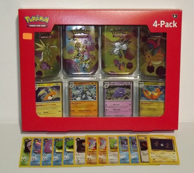 #ad Pokémon 4 Mini Tins 4 Promo Cards Bundle 151 Sams Club Exclusive 13 Classi $139.99