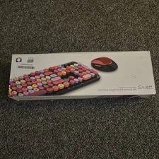 Mofii Sweet Wireless Computer Keyboard and Mouse Combo, Full Size Keyboard Black