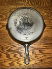 Antique Griswold No. 8 Cast Iron Skillet Large Block Logo 704K Nickel Plated