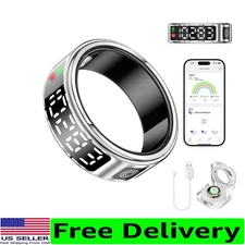 Elegant Smart Ring Fitness Tracker - Heart Rate, Sleep Monitor & Gesture Control