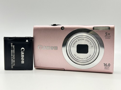 #ad Excellent Canon PowerShot A2400 IS 16.0MP Pink Compact Digital Camera Japan $183.99