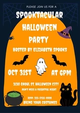 🕸️🎃 Cute Spooky Halloween Party Digital Invitation 🎃🕸️ 