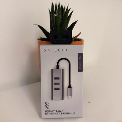 New Satechi USB-C 2-in-1 Ethernet and USB HUB ST-TC2N1USB31AM