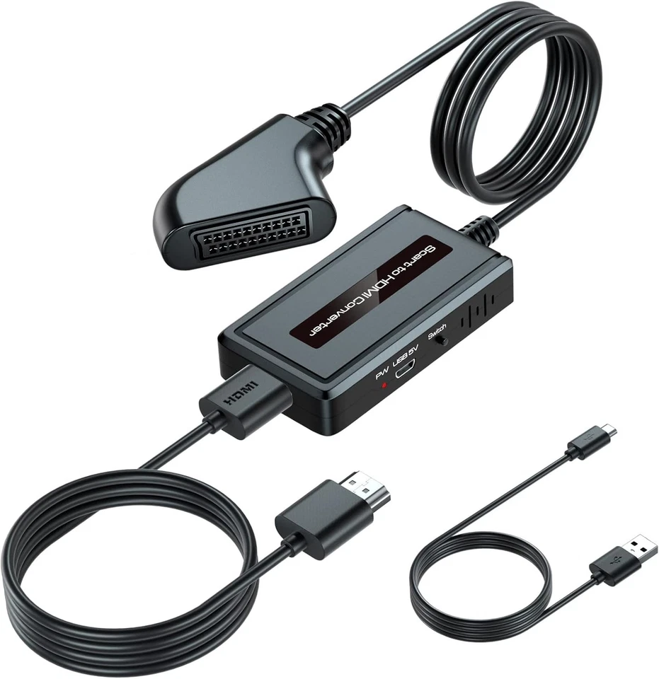 Scart auf HDMI Konverter weiblich 720p 1080p HDMI Vollseitenverhältnis - Bild 3 von 4