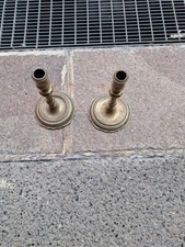 Candelieri Antichi Bronzo Ottone Lume Bugia Candeliere 