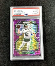 2021 Prizm ZACH WILSON Rookie FANATICS PURPLE PULSAR PRIZM RC PSA 10 - LOW POP