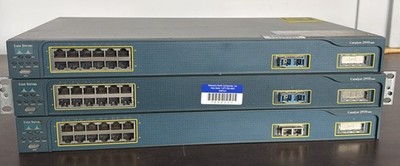 Lot of 3 Cisco Catalyst 2950 Series ~ WS-C2950G-12-EI Port Network Switches!