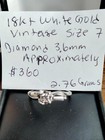 Vintage Solitaire Diamond Engagement Ring Mounted On 18kt White Gold Size 7 — photo 7