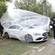 1-5 PACK Clear Plastic Disposable Car Cover Temporary Universal Rain Dust Garage