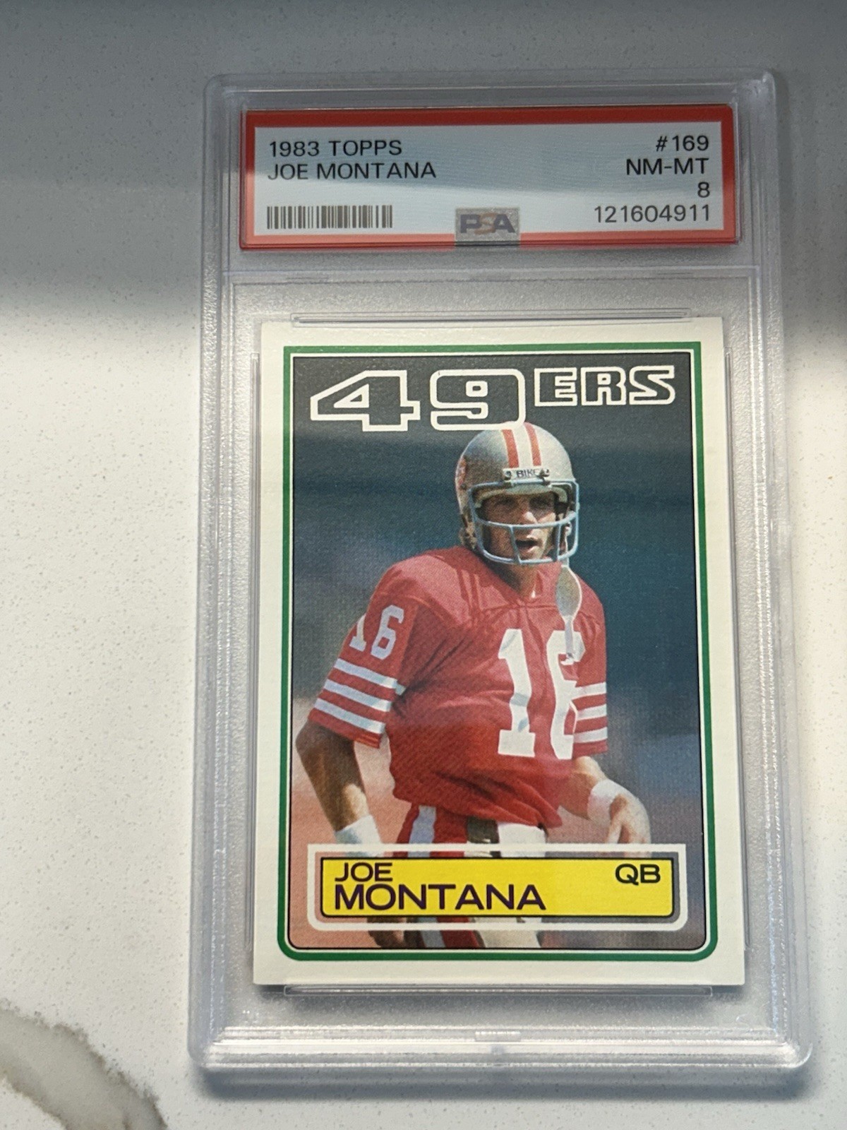 1983 Topps #169 Joe Montana PSA 8 Fresh Slab