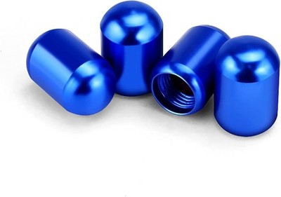 JUSTTOP 4PCS Car Tire Valve Stem Caps, Air Caps Cover, Universal deep blue 