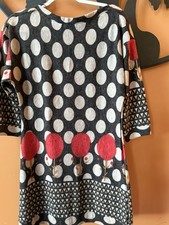Papillon Sweater Dress Womens Large Floral Cowl Neck 3/4 Sleeve