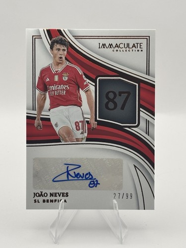 Joao Neves 2023-24 Immaculate Numbers Signatures /99 Rookie Auto RC