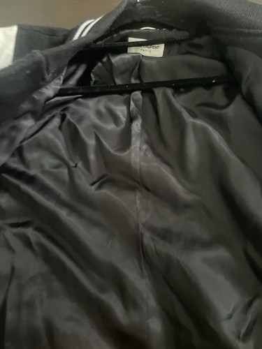 Saint Laurent Men’s Teddy Jacket Black /White Trim Sz 46 EU/ XL US - Picture 5 of 9