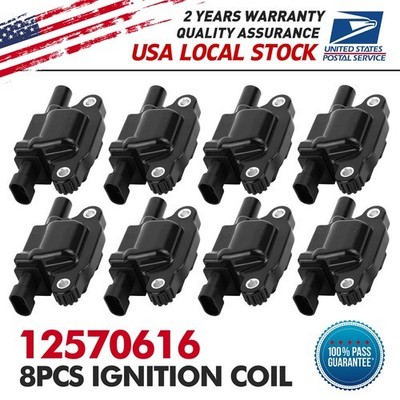 8x High Performance Ignition Coils 12570616 Fit For 2008-2009 Hummer H2 V8 6.2L
