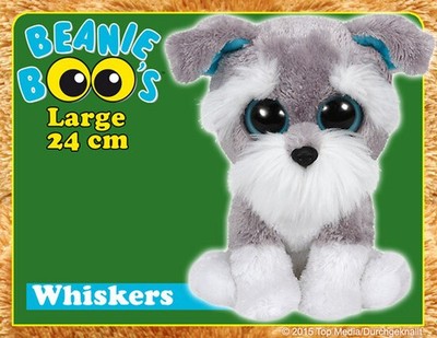 TY Beanis Boos Glubschis Large 24cm Plüsch Kuscheltier NEU - Schnauzer Whiskers