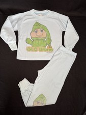 Vintage 1984 Glow Worm Pajama Set Boys 4  5 Hasbro Bradley Sears USA Flawed