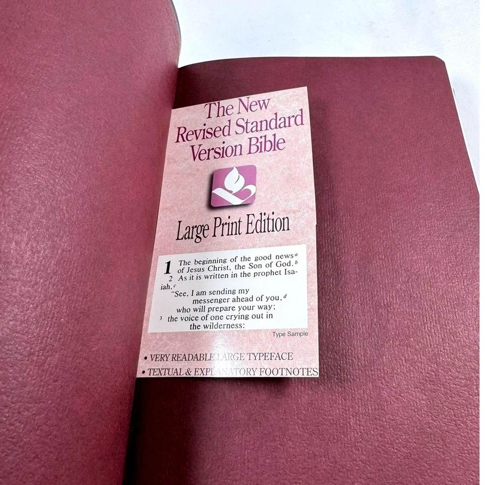 Holy Bible Large Print Edition The New Revised Standard Version Gold Gilded READ - Image 4 of 4