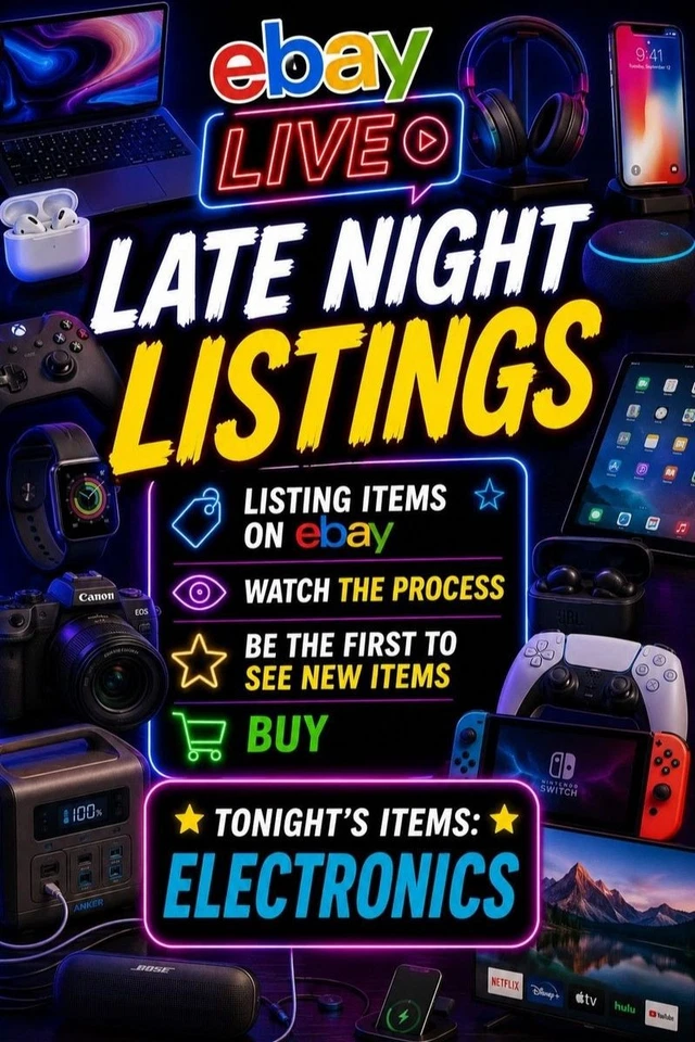 Late Night Listings - Electronics & Computer Stuff - Come Hang and Chat