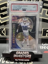 2020 Panini Illusions CeeDee Lamb #A7 Astounding Black /50 PSA 9 Rookie Card!