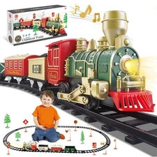 Electric Christmas Tree Train Set for Kids Ages Lights and Sound
