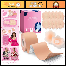 Breast Lift Tape Kit - Adhesive Boob Tape with Petals Covers, Push Up A-G Cup