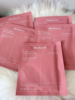 5 Pcs Biodance Bio Collagen Real Deep Mask Hydrating Pore Perfecting Firming 