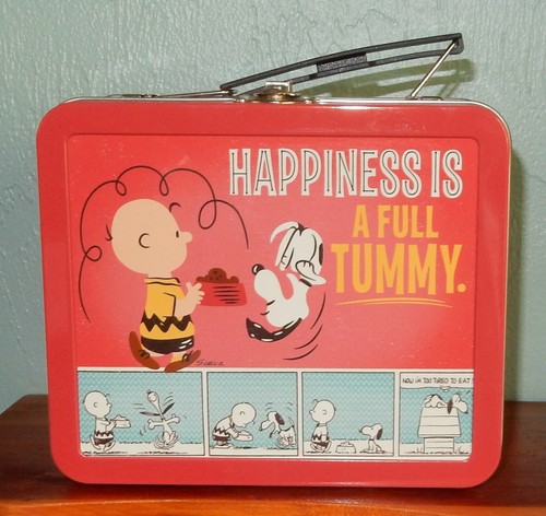 Lunch Box Peanuts Charlie Brown & Snoopy Hallmark Cards, Small Metal