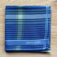 HANDKERCHIEF MEN'S POCKET SQUARE ART STRIPED PLAIN COTTON 19" B0930
