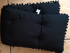 Next Pom Pom Bench Pad Black Size Small RRP £44