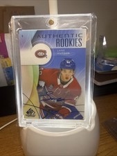 Lane Hutson Authentic Rookies Auto Blue 2024-25 Upper Deck SP Game Used RC Card
