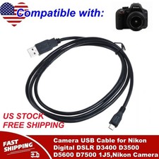 Camera USB Cable for Nikon Digital DSLR D3400 D3500 D5600 D7500 1J5,Nikon Camera