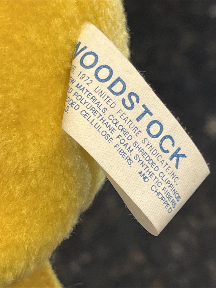 Vintage 8” Woodstock & Snoopy Beanbag Plush Peanuts Knickerbocker + First Kiss - Image 2 of 4