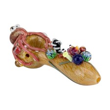 Empire Glassworks KRAKEN SPOON PIPE 4.5" Octopus Boro Glass Made in USA