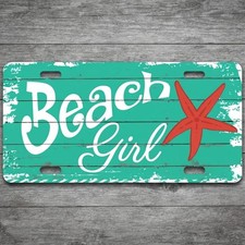 Beach Girl 6 x 12 Novelty Aluminum License Plate Made In USA New!