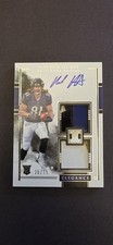 2018 Impeccable Elegance Hayden Hurst Rookie On Card Auto Helmet Jersey 28/75. rookie card picture