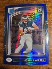 Johnny Wilson 2024 Panini Donruss Optic Blue Hyper Prizm Rated Rookie Card #256
