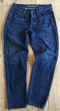 American Eagle Womens VINTAGE HI RISE Jeans Button Fly Blue Denim Size 4 Reg