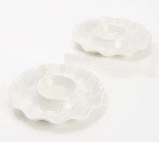 Temp-tations Set of (2) 12-Count Deviled Egg Trays, Woodland WHITE H226461