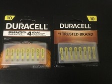 16 Count Duracell Hearing Aid Batteries Size 10 10 2019 DA10B8ZM 2 packs of 8
