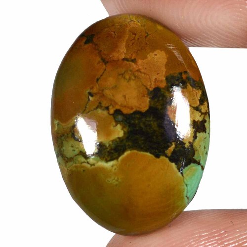 Cabochon Turquoise Toile D'araignée 50,45 Carats – Forme Libre, Qualité Gemme, B20A1