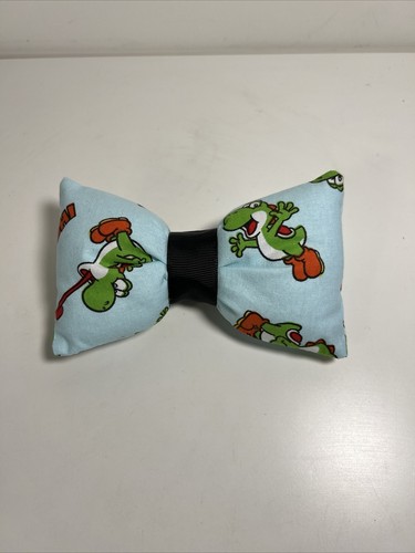 NES Mario character: YOSHI BLUE HANDMADE PUFFY BOW w/ CLIP & HEADBAND #HAIR016 - Picture 2 of 4