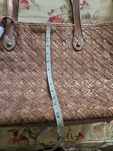 Patricia Nash Woven Bronze Leather Tote - Viotti ...NEW - Picture 16 of 17