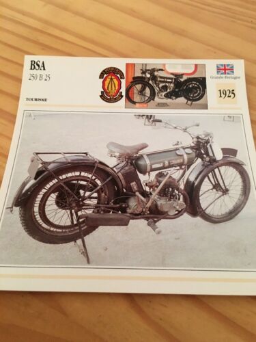 BSA 250 B25 1925 Carte moto Collection Atlas - Afbeelding 1 van 2