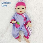 13'' Full Silicone Reborn Baby Blue Eyes Girl Silicone Newborn Doll Gift — photo 2