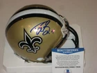 DREW BREES Signed New Orleans SAINTS Mini-helmet w/ Beckett COA